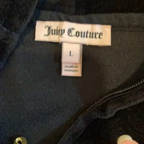 Y2K Juicy Couture Black VELOUR Tracksuit Set CHOOSE JUICY GOLD BLING OUTFIT - Picture 13 of 17